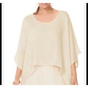 Amarie Top - Sheer Knit Off Shoulder Cape Top size L/XL new
